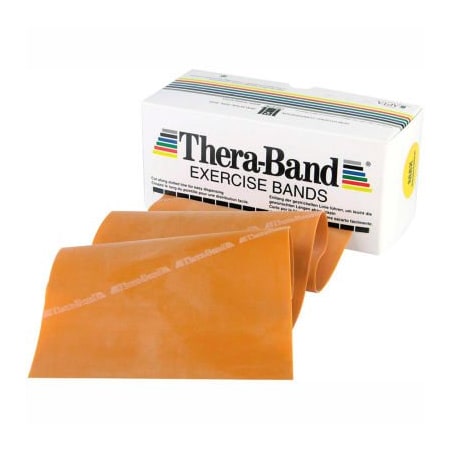 Fabrication Enterprises Thera-Band Latex Exercise Band, Gold, 6 Yard Roll/Box 10-1080